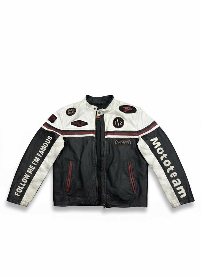 Men's Vintage biker leather jacket - M Size