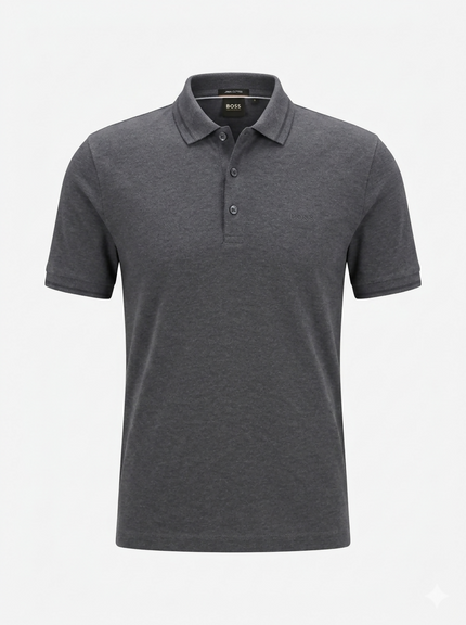 Authentic Hugo Boss Men's Charcoal Grey Polo Size M