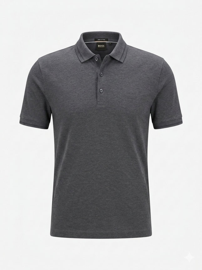 Authentic Hugo Boss Men's Charcoal Grey Polo Size M