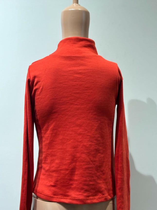 Women's High Neck Red Top - S Size