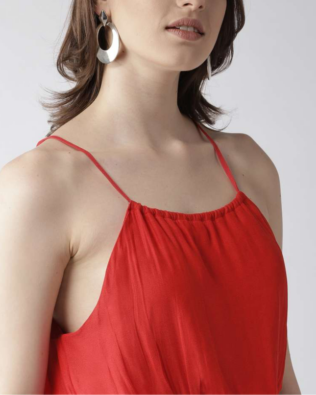 FOREVER 21 Women's Sleeveless Red Dress - S Size