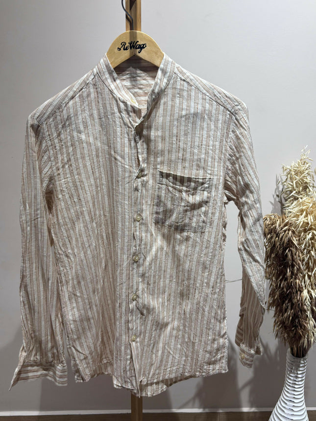 Men's Casual Cream Shirt - L Size
