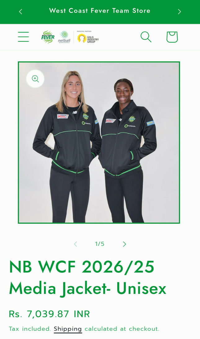 NB WCF 2026/25 Media Jacket- Unisex