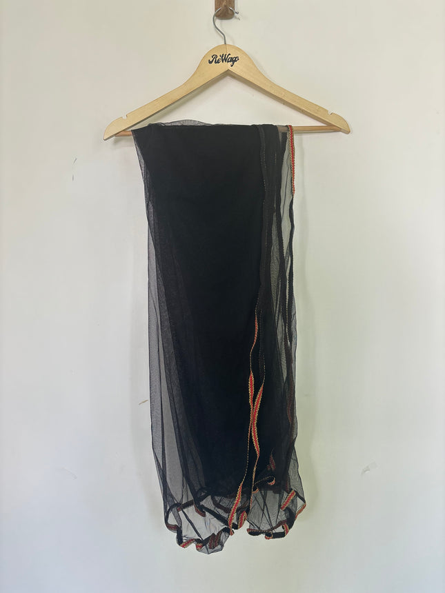 Women’s Black Net Shawl
