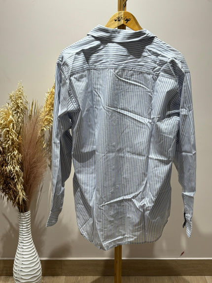 VANHEUSEN Men's Formal Blue Line Shirt - 2XL Size