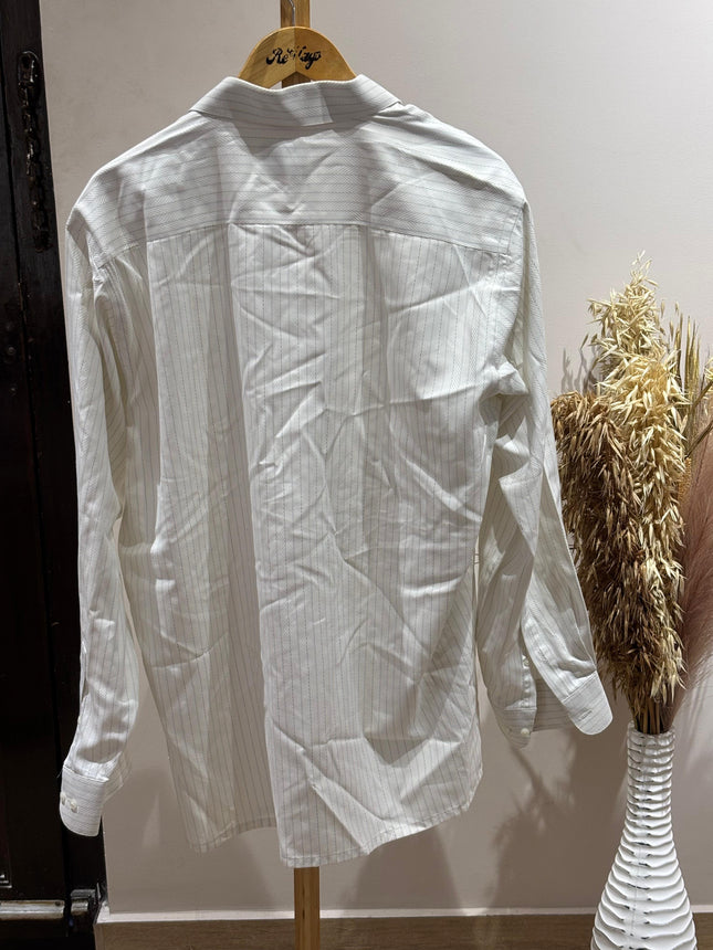 VANHEUSEN Men's Formal White Shirt - 2XL Size