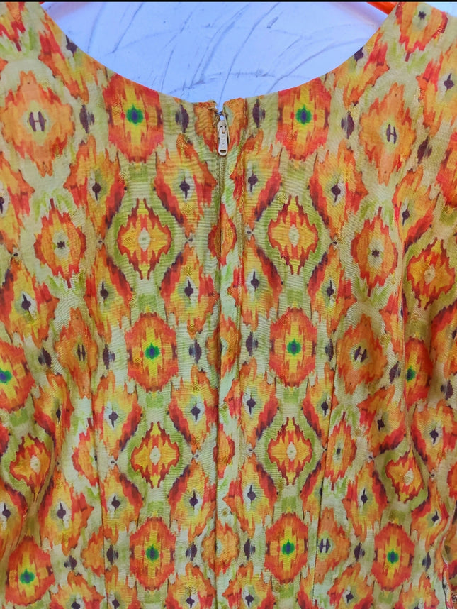 Chanderi Silk Wooden Square Embellished Button