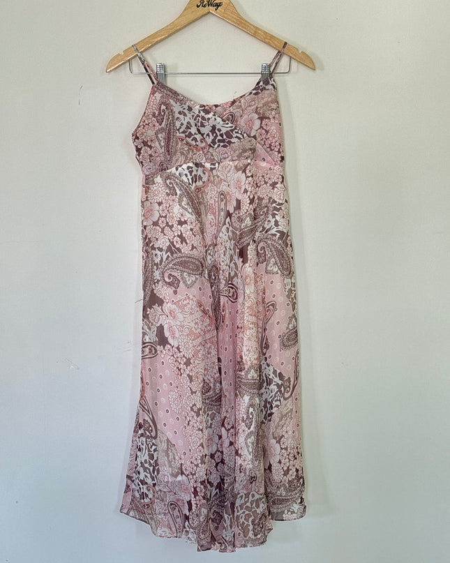 Women's Pastel Boho Style Pink Dress - S Size