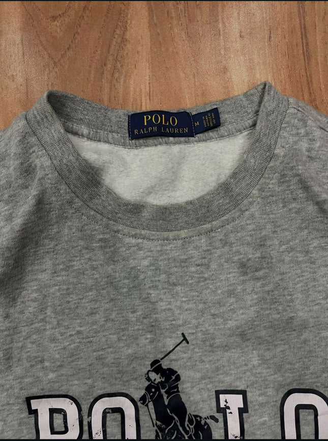 Men's Casual Polo RL Gray sweat T-shirt - L Size