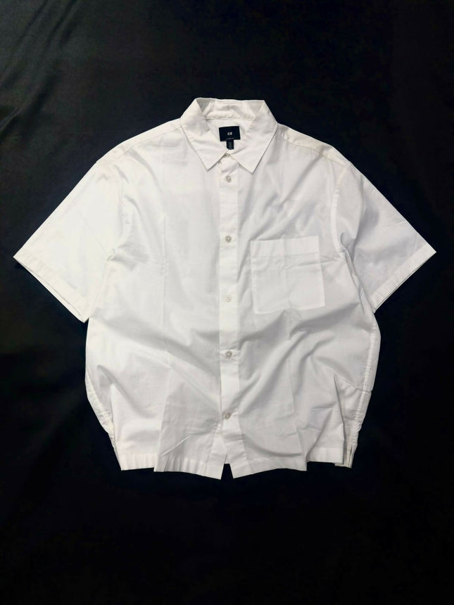 Men's Casual five sleeve White Shirt - L Size