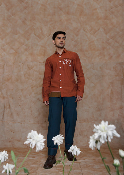 Anushe Pirani Mens Extended Knife Pleat Pants