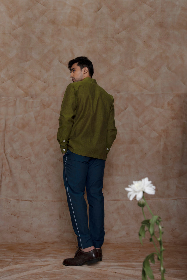 Anushe Pirani Mens Cropped Collar Shirt