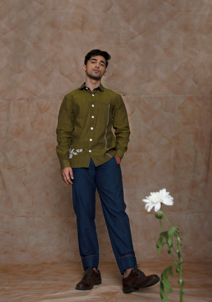 Anushe Pirani Mens Extended Knife Pleat Pants