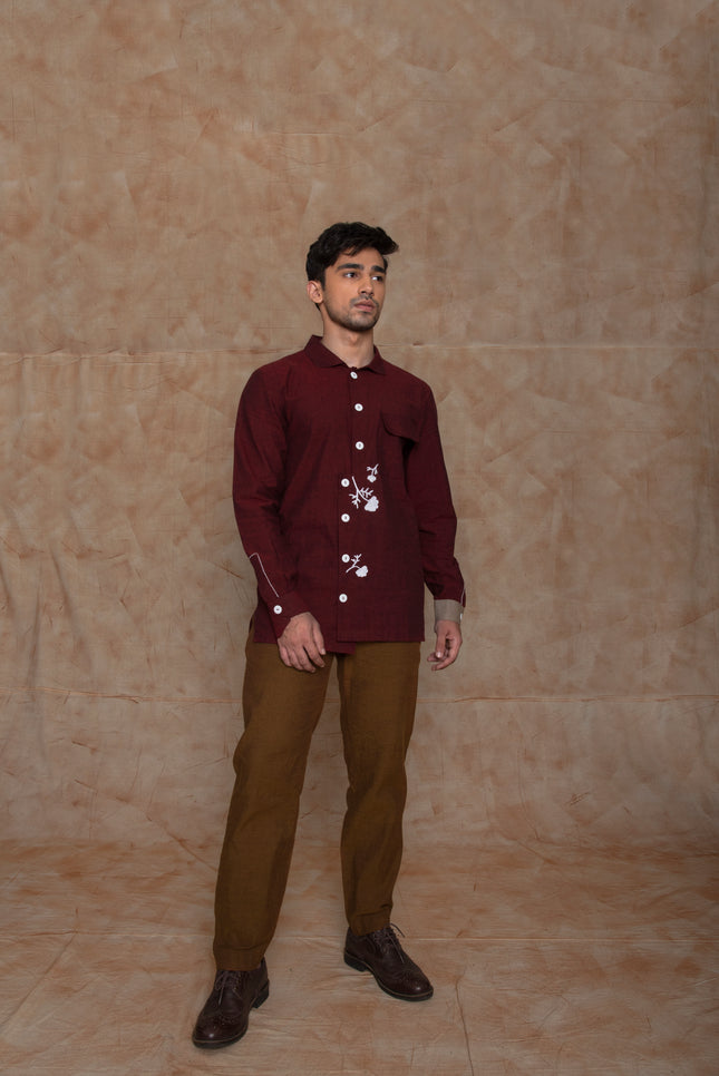 Anushe Pirani Mens High Low Hem Shirt