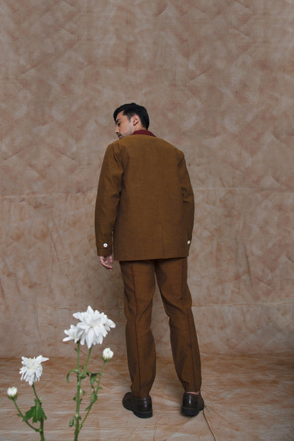 Anushe Pirani Mens Jacket With Asymmetric Welt Pockets