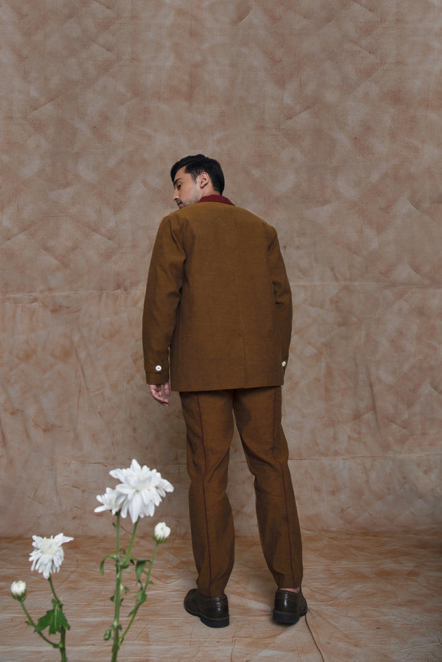 Anushe Pirani Mens Jacket With Asymmetric Welt Pockets