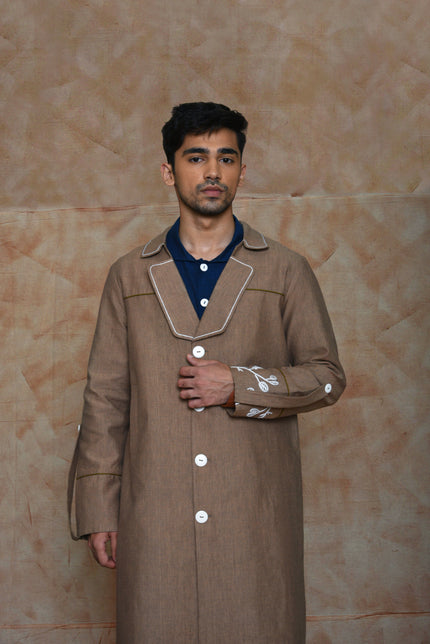 Anushe Pirani Mens Trench With Welt Pockets