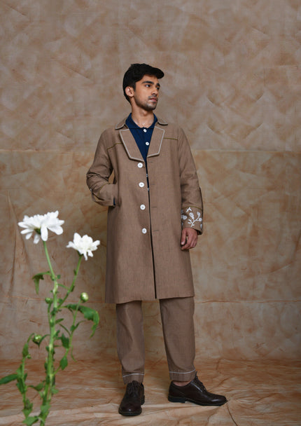 Anushe Pirani Mens Trench With Welt Pockets