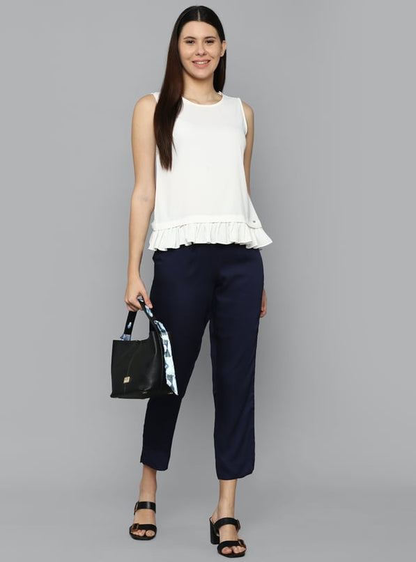 Allen Solly Women’s NavyBlue Trouser - L size