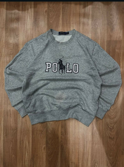 Men's Casual Polo RL Gray sweat T-shirt - L Size