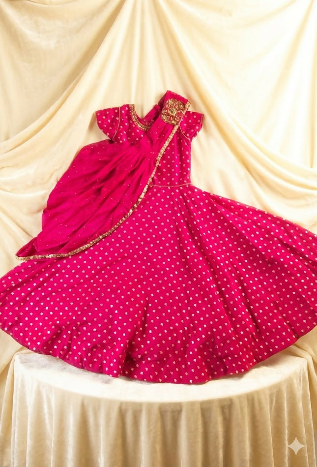 Kids Girls Pink long Frock