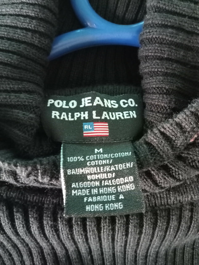 Vintage Polo Ralph Lauren Black ribbed turtle neck sweater