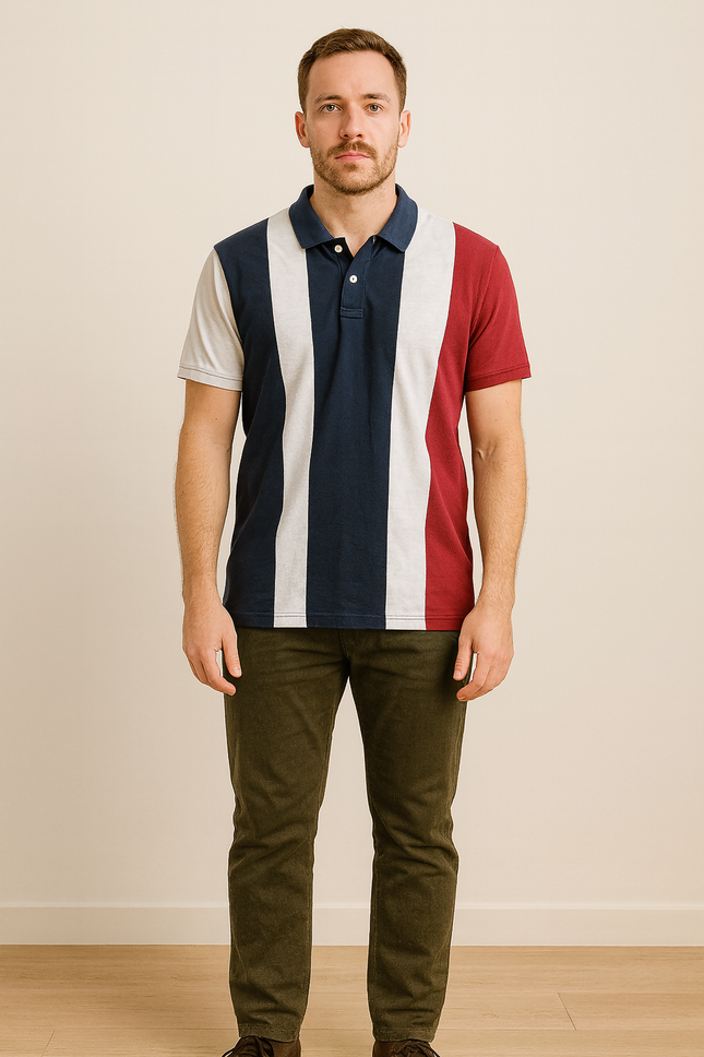 Men's Casual Blue T-Shirt - L Size