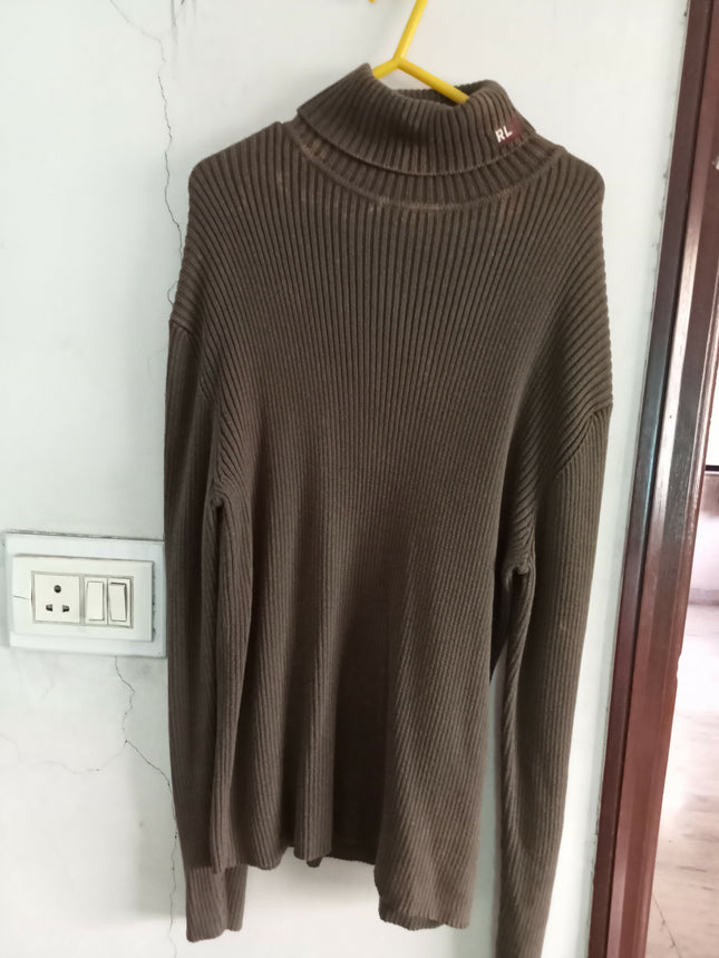 Women's Vintage Polo Ralph Lauren Olivetone turtle neck sweater