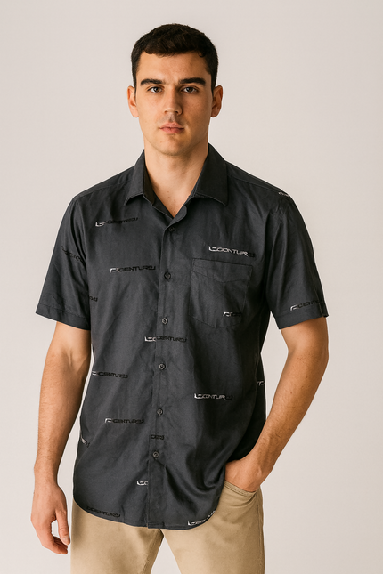 Men's Casual Dark Slate Gray Shirt - XL size