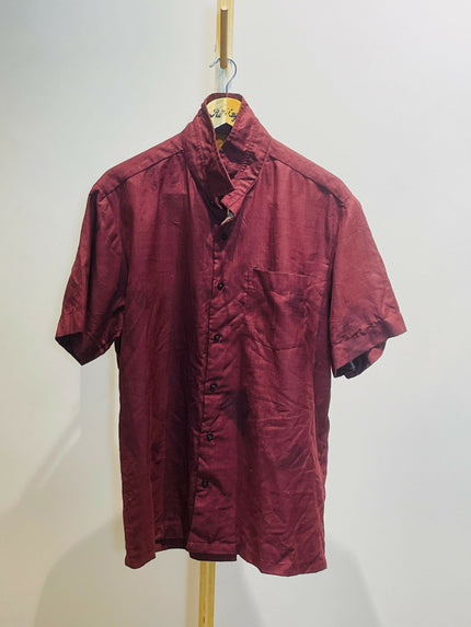 Men's Casual Maroon Shirt - XXXL Size