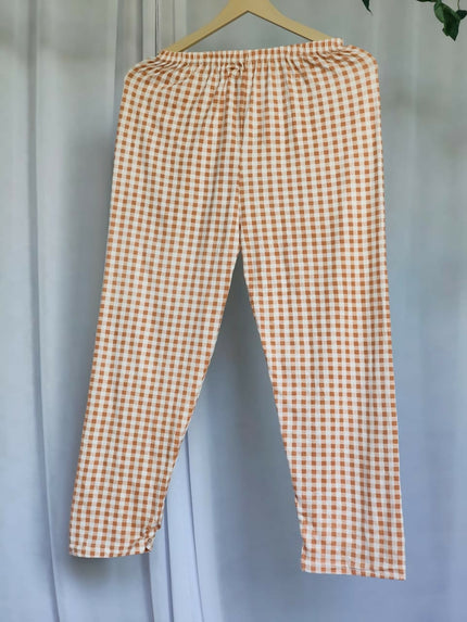 Women's Casual Check Trousers - XS Size