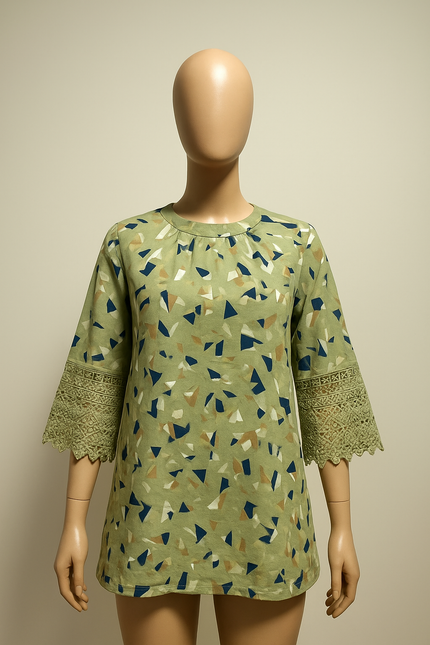 Women's Casual Green Top - M Size