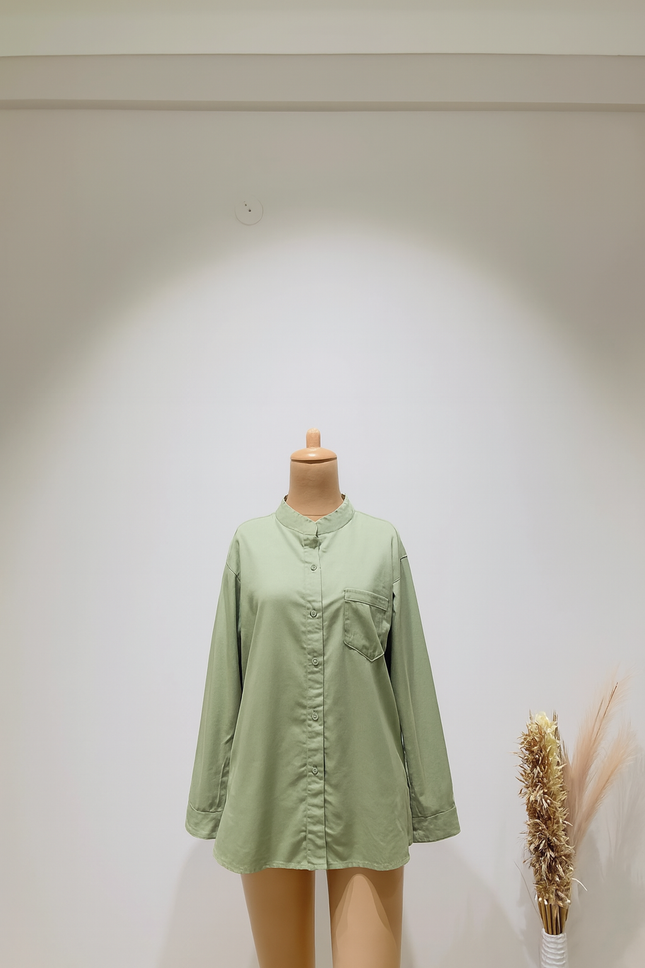 Women's  Regular Fit Green Shirt - M Size