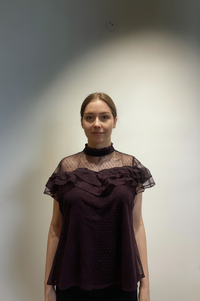 Women's Casual Maroon Top - M Size