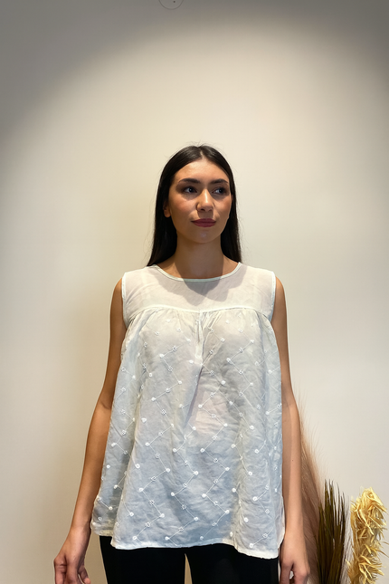 Women's Casual White Top - M Size