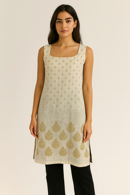 GOWRI Women Embroidered Straight Kurta Suit Set S Size