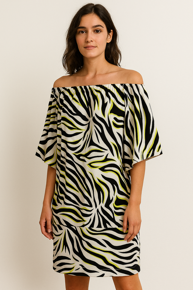 RAINBOW Women's Animal Print Dress - L Size