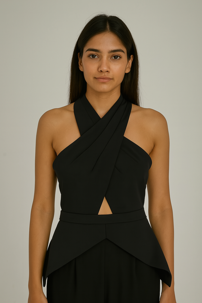 BGBGMAX Women's Azrin Remmie Open Back Peplum - S Size