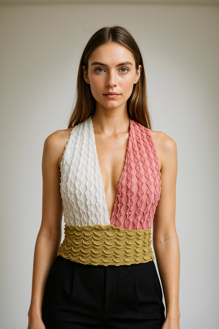 CIDER Women's Crop White Top - M Size