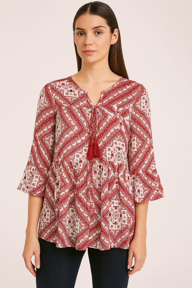 Maroonish Red Colour Beautiful Top - XL Size