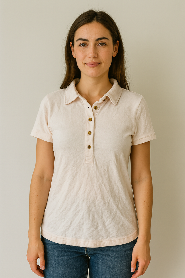 TORY BURCH Women's Casual Peach Shirt Top - S Size