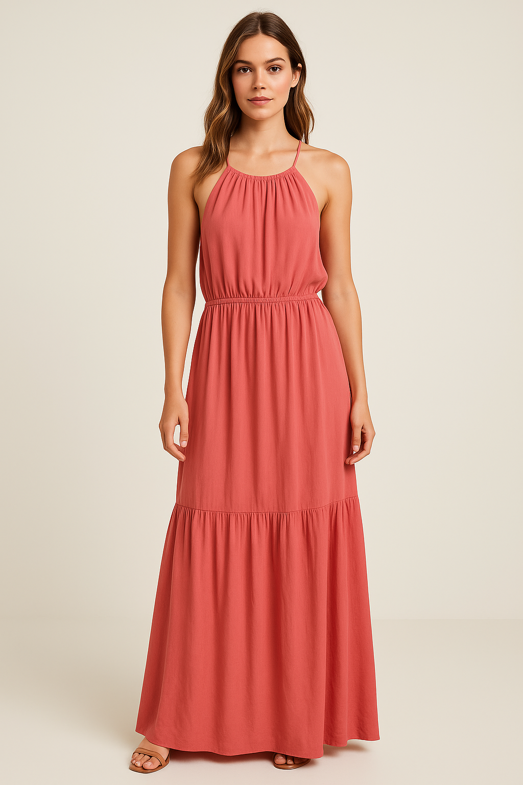 Zara basic long gown(M-L)