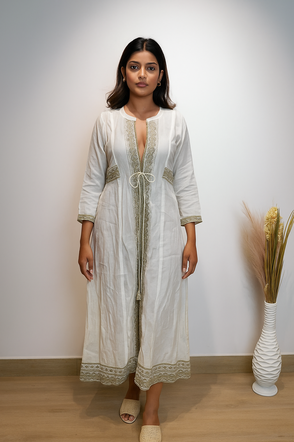 VARANGA Women's White Shrug - XL Size