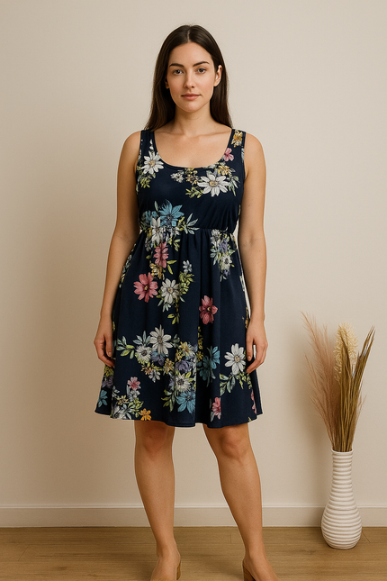 Women's Floral Print Dress - S Size