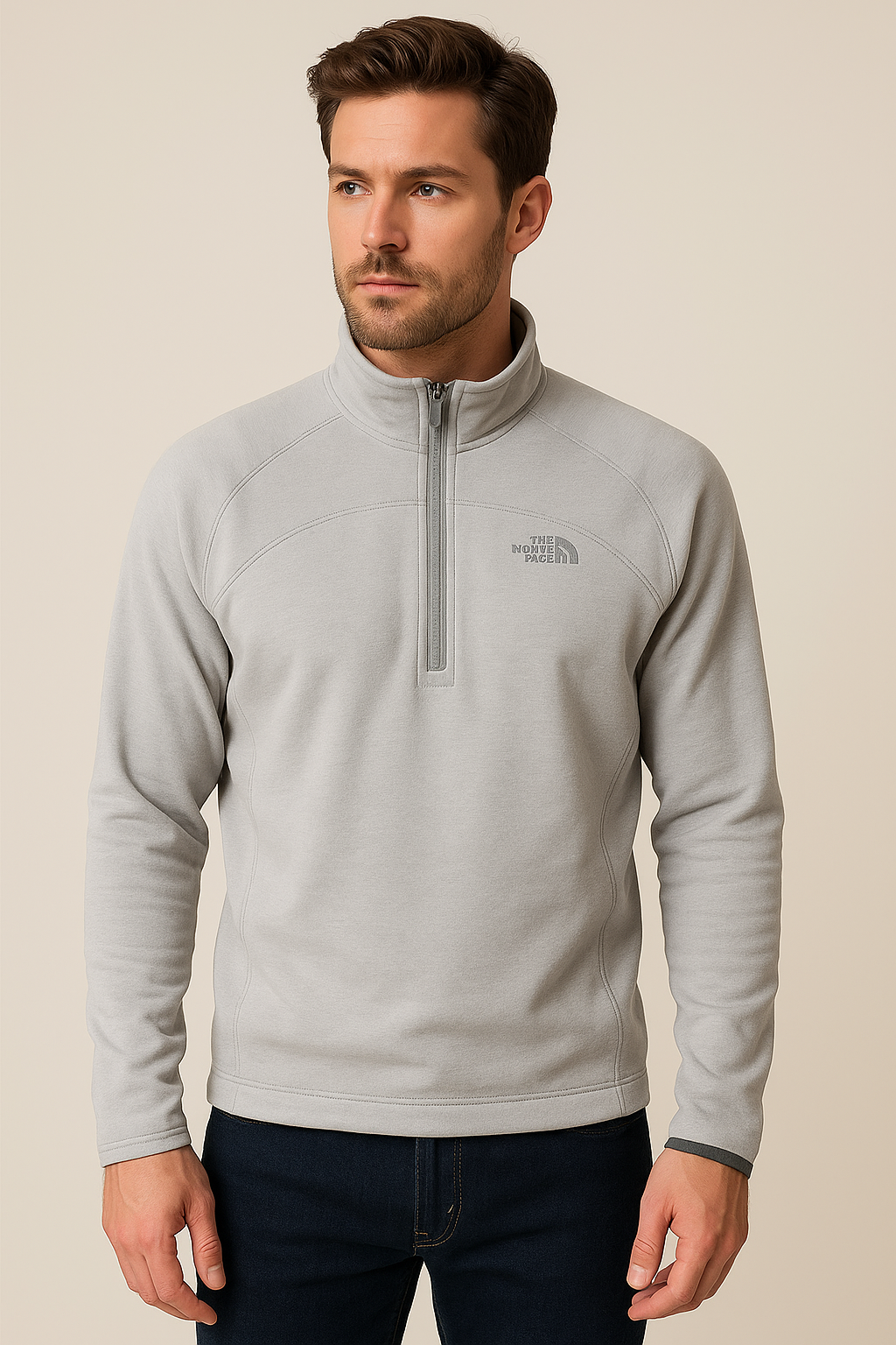 THE NORTH FACE TNF HALF ZIP FLEECE JACKET - S Size