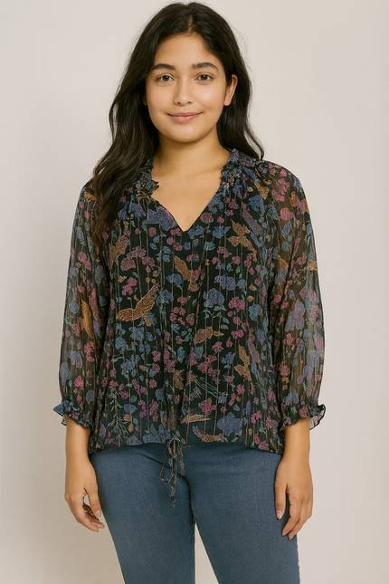 Bombay Boutique Collection Women's Beautiful Black Top - L Size