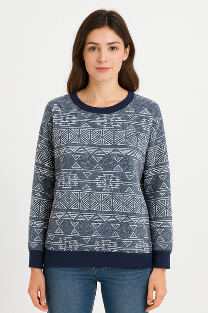 MAX Women's  Casual Blue T-Shirt - L Size