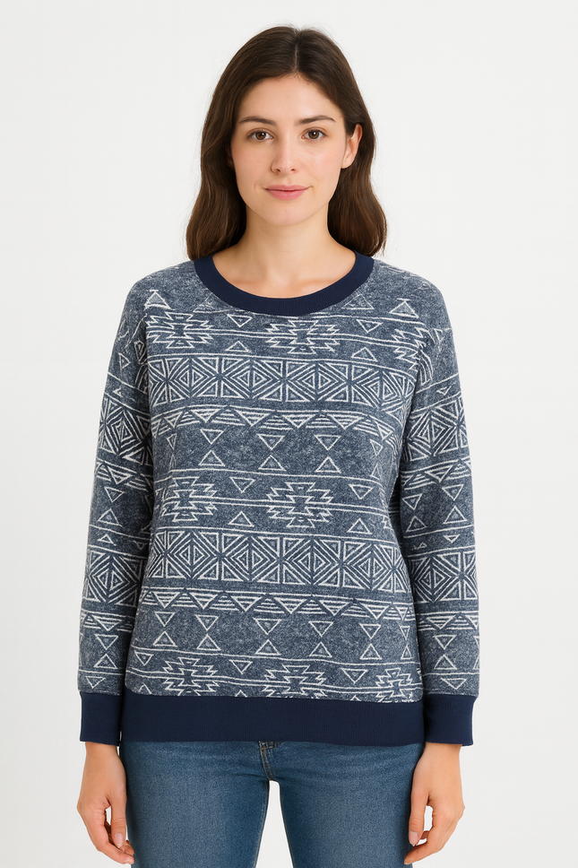 MAX Women's  Casual Blue T-Shirt - L Size