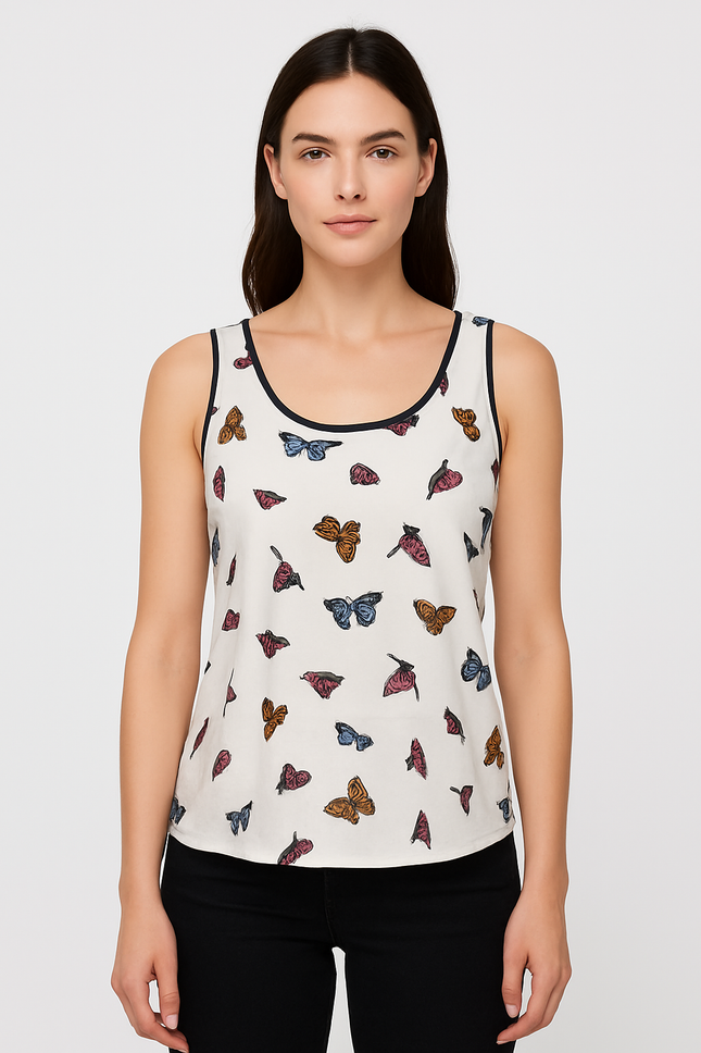 ONLY Womens Butterfly Print Relaxed Fit Top - M Size