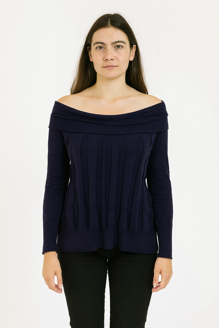 JOSEPH A Women's Winter Full Sleeve Violet  Top - L Size